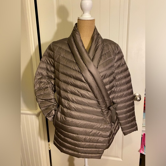 J.O.T.T. Taupe Wrap Puffer Coat L - Picture 2 of 13
